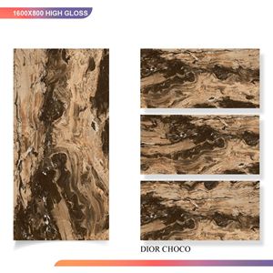 Carreaux vitrifiés haute brillance 800x1600mm, grand format, design moderne, sol/mur, mur extérieur, antidérapant, finition miroir, aspect luxueux - Product Image 2