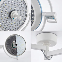 Lámpara Quirúrgica LED de Techo sin Sombra, 160000 Lux, Osram, Doble Cúpula, Temperatura de Color Ajustable, para Hospital, Clínica, Quirófano