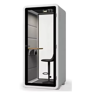 Cabines insonorisées amovibles pour réunions, fabriquées avec des panneaux acoustiques, mini-bureaux insonorisés en verre, cabines de maquillage - Product Image 4
