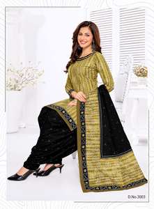 Elegante Traje Patiala de Algodón con Diseño Tradicional Punjabi Estampado Digital para Mujer - Product Image 4