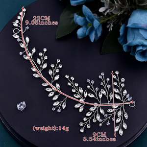 Bridella BHP21 Accessoire de coiffure confortable en strass bleu pour mariages et événements formels - Product Image 4