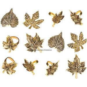 Anneau de serviette de table de luxe de haute qualité en métal plaqué or unique et élégant, prix impressionnant - Product Image 3