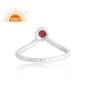 Última Colección Vintage, Anillo de Plata de Ley 925 con Granate Natural, Joyería Personalizada para Mujer, Regalo para Ella - Product Image 2