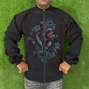 Haute qualité hommes épais fermeture éclair sweats à capuche coton français éponge surdimensionné coupe régulière hiver brodé Zip personnalisé goutte épaule - Product Image 1