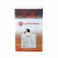 Kabel UTP 4*2*0.51 tembaga PE hitam Cat5e instalasi luar ruangan kabel LAN FTP pasangan terpilin dengan kawat baja jaringan FTP kabel UTP