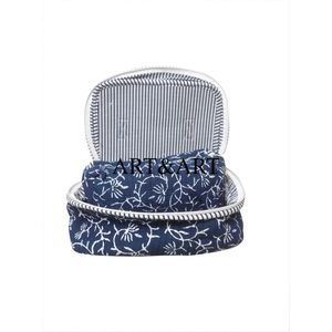 Vanity Set Cotton 3-Piece Zipper Closure Eco-Friendly Lightweight Cosmetic Bags Glamorous Travel Pouch Set for Beauty Lovers - Product Image 2