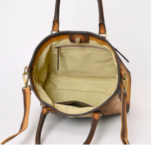 กระเป๋าถือหนังแท้ขัดเงาแบบเต็มเม็ดมีซิปสายคาดลำตัวปรับได้สองระดับลายเสือดาวสำหรับ B2B ร้านค้าปลีก - Product Image 3