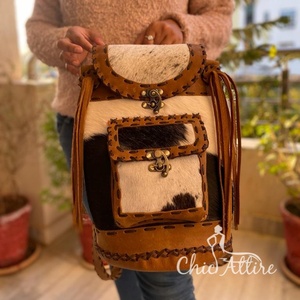 Nouveau design de sac à dos vintage en cuir véritable pleine fleur sac en cuir de vachette véritable sac d'étudiant de voyage de luxe sacs à dos pour unisexe - Product Image 1