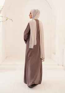 Ensemble de 2 robes musulmanes en satin, Abaya Dubaï, Eid, Arabie Saoudite, Turquie, Islam, Hijab, robe pour femmes, robe tendance 2026 - Product Image 6