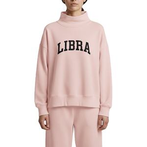 Sweat-shirt décontracté pour femme, col montant oversize, manches longues, tricot lisse, respirant, séchage rapide, éco-responsable - Product Image 1