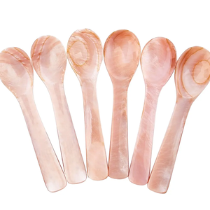 Cuchara de Caviar de Nácar de 8 cm, Hecha a Mano, de Concha Natural Blanca, Ecológica, Cubiertos de Lujo para Fiestas, OEM - Product Image 3