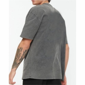 เสื้อยืดสำหรับผู้ชายไซส์ใหญ่พิเศษเสื้อซักแบบกรด230กรัมเสื้อยืดพิมพ์ลาย boxy BLANK heavyweight - Product Image 5
