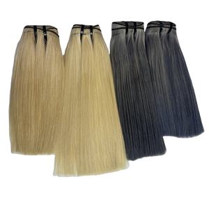 Extensiones de Cabello Humano Vietnamita Liso Natural al Por Mayor, Cabello Virgen de un Solo Donante, con Punta Plana, para Pegar con Cinta Adhesiva o Clips - Product Image 3