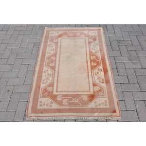 พรมโบโฮสีเบจสีส้มคลาสสิกดีไซน์ตุรกี3.1X4.5ฟุตผ้าขนแกะขนาดกลางเป็นมิตรกับสิ่งแวดล้อมวัสดุวิสคอส - Product Image 1