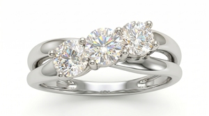 Anillo de Compromiso con Diamante de Corte Brillante Redondo, Joyería Clásica de Compromiso, Diamantes Cultivados en Laboratorio - Product Image 1