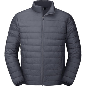 Veste matelassée unisexe légère, chaude, imperméable, coupe-vent, col roulé, fermeture éclair, softshell respirant, pour l'extérieur - Product Image 5