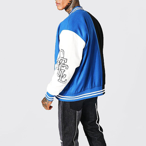 OEM personnalisé 2024 chaîne de laine chenille broderie High Street homme à manches longues Letterman Lettermen veste pour hommes - Product Image 2