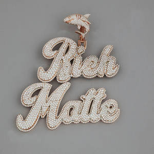 จี้เพชรแบบกำหนดเองของขวัญสำหรับ10ct ประดับเพชรสไตล์ฮิปฮอปประดับ925เม็ดสีเงินแท้ - Product Image 1