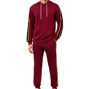 Conjunto clásico cómodo y transpirable con capucha para hombre, chándal de peso pesado, conjunto de chándal informal personalizado 2025 - Product Image 5