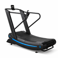 Tapis roulant manuel incurvé non motorisé auto-alimenté, résistance magnétique, capacité de charge 180 kg, équipement de fitness commercial pour salle de sport