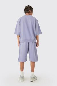 Personnalisé Nouveau Dernier Confortable Léger Surdimensionné Boxy Demi Manches Courtes Ensemble Hommes D'été Shorts Manches T-shirts et Shorts Ensembles - Product Image 2