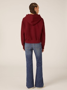 Sudadera con capucha cuadrada de Invierno para mujer 100% algodón tela pesada ODM logotipo frontal impreso para uso al aire libre - Product Image 5