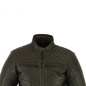 Veste de moto en cuir noir de haute qualité Veste de motard Veste de course en cuir véritable véritable Vestes de course pour hommes - Product Image 6