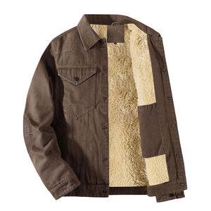 Veste en jean à coupe décontractée pour homme, impression personnalisée du logo et de la taille, veste en jean respirante à porter régulièrement pour homme - Product Image 1