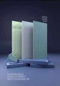 กระเบื้องปูพื้นพอร์ซเลนสีพาสเทลขนาด 600x1200 มม. สำหรับปูพื้นสำนักงาน ผิวมันเงา มีจำหน่ายทั่วโลก - Product Image 4