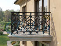 Balaji Metals BM-0574 Garde-corps de balcon moderne sans cadre réglable en fonte massif résistant à la rouille et à l'eau pour extérieur Garantie 5 ans