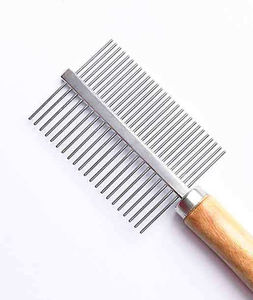 Pet Double Sided <b>Flea</b> <b>Comb</b> Stainless Steel Wood Handle Cat and Dog Pet Grooming <b>Combs</b> - Product Image 4
