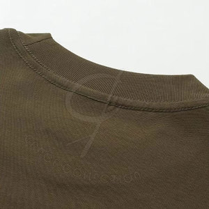 Camiseta de doble capa de estilo único con logotipo de marca hecho a medida 100% algodón para hombre Camisetas con mangas largas - Product Image 3