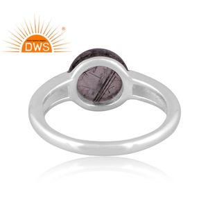 แหวนพลอยสังเคราะห์สีดำธรรมชาติทำจากเงินแท้เหมาะสำหรับเป็นของขวัญสำหรับผู้หญิง - Product Image 4