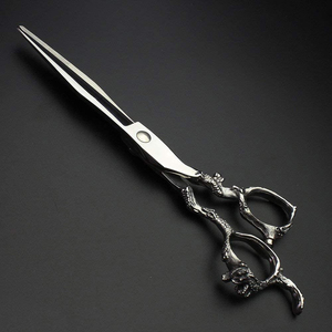 Meilleure qualité ciseaux à poignée Dragon finition ciseaux de barbier ciseaux de coupe de cheveux avec pochette en cuir PU - Product Image 5