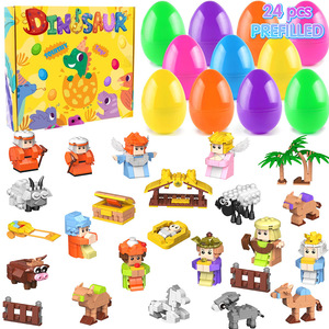 Set de Huevos de Pascua y Conejitos de Peluche, Regalo <span class=keywords><strong>Sorpresa</strong></span> para Niños, Relleno para Canastas, Artículos para la Caza de Huevos, Recuerdos para Fiestas, Decoración para Pascua - Product Image 4