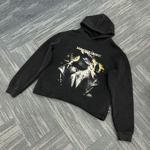 Sudadera con Capucha Unisex de Alta Calidad, Algodón, Cierre de Cremallera, Cordón Ajustable, Diseño Personalizado con Estampado de Letras, Estilo Urbano, Fabricante de Ropa con Capucha y Logotipo Impreso - Product Image 1