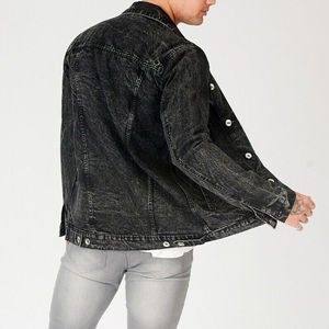 Vestes en jean populaires pour hommes, 100% coton, design unique sur le devant, toutes les couleurs, tailles plus grandes, prix d'usine, style streetwear, saison hiver - Product Image 3