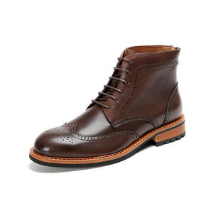 Bottines Chelsea en cuir de vachette rétro avec amorti souple pour hommes, idéales pour les événements à thème vintage et les tenues de bureau - Product Image 3