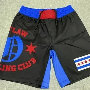 Pantalones cortos MMA de poliéster duraderos estirados de 4 vías de alta calidad para Muay Thai Wrestling y boxeo Impresión por sublimación personalizada - Product Image 3