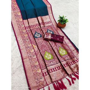 Saree en soie douce de qualité supérieure Robes de bal élégantes Saree en soie de plusieurs couleurs pour des vêtements décontractés de grossiste indien - Product Image 3
