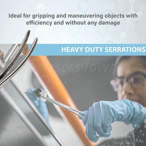 Pinzas hemostáticas de acero inoxidable, abrazadera de bloqueo quirúrgica de 10 pulgadas, instrumento médico reutilizable para uso hospitalario - Product Image 2