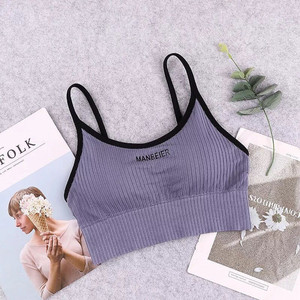Soutien-gorge de sport pour femme, nouveau modèle, en coton, réglable, respirant, coupe courte, imprimé sexy, pour le yoga, confortable - Product Image 6