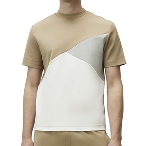 T-shirt pour homme en toile de soie/coton respirant à séchage rapide, coupe classique, design personnalisé OEM/ODM, vente en gros pour l'été - Product Image 4