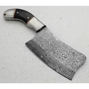 Couteau de chef JEXMOO en acier Damas fait main, multifonctionnel, motif goutte de pluie, avec étui en cuir pour utilisation en cuisine - Product Image 1