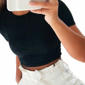 Ustom ASIC-Camiseta con cuello redondo para mujer, camisa de cuello redondo, 2023 - Product Image 5
