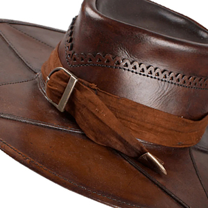 New Stylish Genuine Cowhide Cowboy Leather <b>Hat</b> High Quality Casual Outdoor Adjustable for Men - Product Image 6