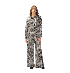 Venta caliente primavera y verano adecuado para ropa de mujer conjunto de dos piezas estampado informal conjunto coreano BSY Co-Ords (parte superior + inferior) - Product Image 1