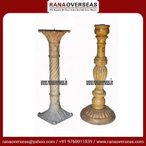 Portavelas de pilar de madera hecho a mano de la mejor calidad para el hogar, sala de estar, mesa de boda, pieza central al precio más bajo - Product Image 4