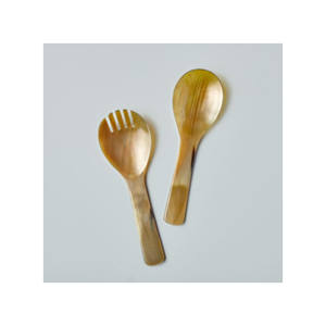 Juegos de servicio de ensaladas con cuerno de búhos, Color Natural y pulido brillante para Hotel, precio asequible, superventas - Product Image 5