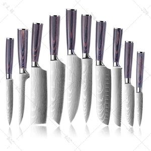 Cuchillo de Cocina Damasco de 4 Pulgadas con Patrón Láser, Acero Inoxidable 4Cr13 y Mango de Madera, Venta al por Mayor de Fábrica - Product Image 4